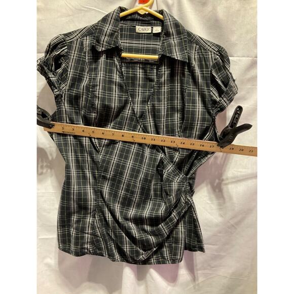 Cato Crossover V-Neck Short Sleeve Top Blouse Large Great Condition Cute - Picture 4 of 5